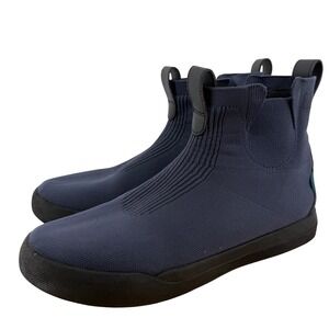 Vessi Weekend Chelsea Waterproof Knit Boot Mens M9 Navy Blue Slip On